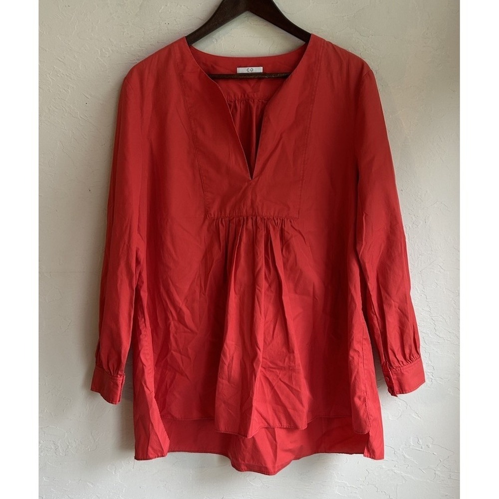CO Collection 2019 Red Tunic Top XL Japanese Fabric Minimalist Designer Luxury